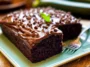 Chocolate Zucchini Cake Slices on a Plate