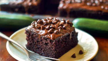 Decadent Chocolate Zucchini Cake Slice
