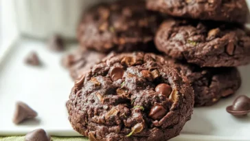 Chocolate Zucchini Cookies Freshly Baked