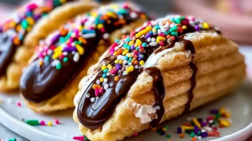 Churro Ice Cream Tacos Ready to Serve
