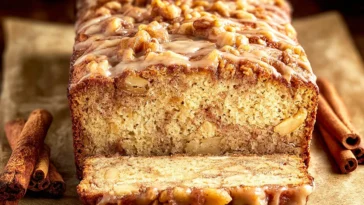 Warm Cinnamon Apple Bread Freshly Baked