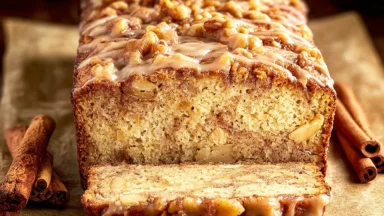 Warm Cinnamon Apple Bread Freshly Baked