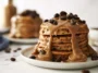 Coffee Pancakes with a Rich Coffee Drizzle