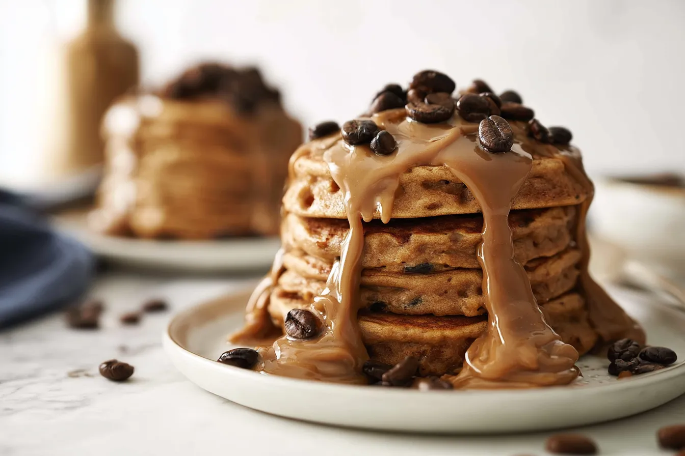Coffee Pancakes: A Delicious Morning Boost to Start Your Day 3 Coffee Pancakes with a Rich Coffee Drizzle