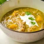 Delicious Colorado Green Chili (Chili Verde) in a Bowl