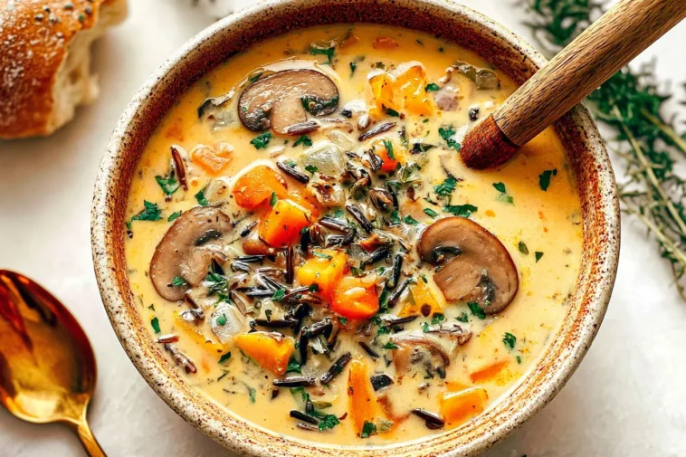 Cozy Autumn Wild Rice Soup: A Heartwarming Comfort Food 3 Cozy Autumn Wild Rice Soup in a Bowl