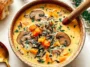Cozy Autumn Wild Rice Soup in a Bowl