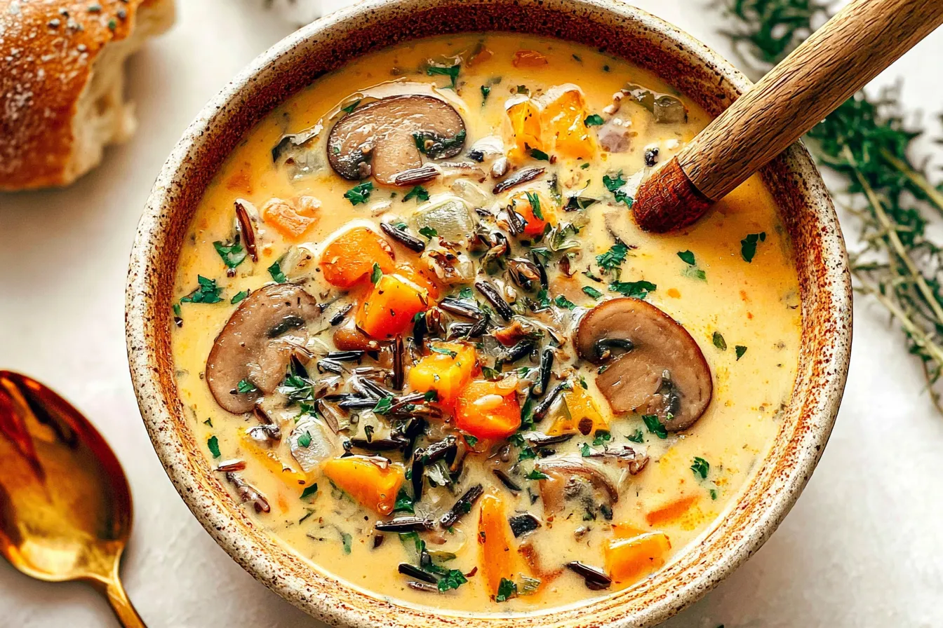 Cozy Autumn Wild Rice Soup: A Heartwarming Comfort Food 3 Cozy Autumn Wild Rice Soup in a Bowl
