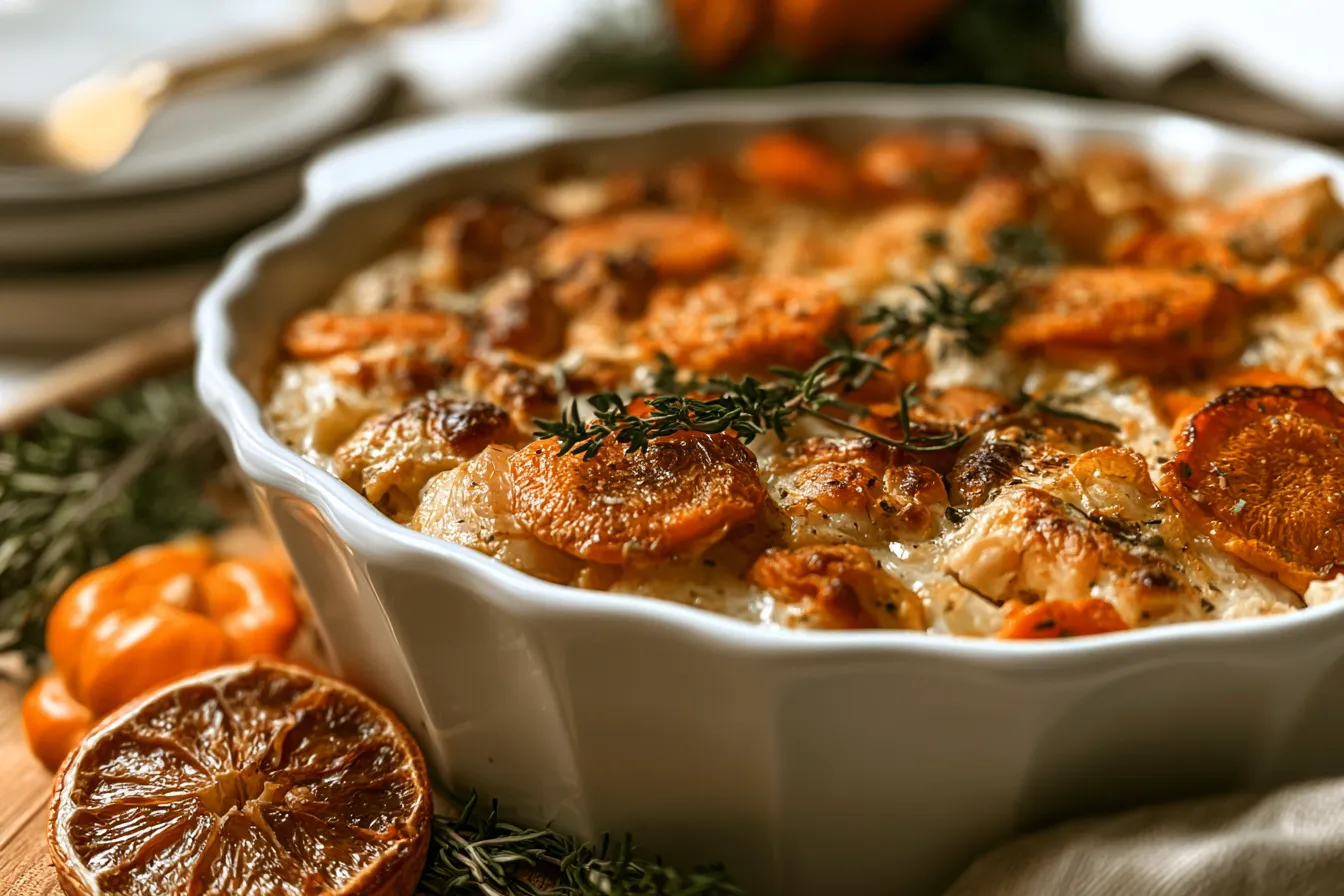 Cozy Fall Chicken Casserole with a Twisted Tradition 