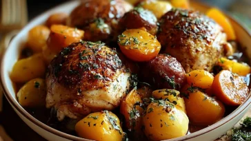 Cozy Autumn Chicken Dinner on a Rustic Table