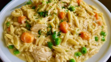 Creamy Chicken Pot Pie Orzo – Ultimate Comfort Food