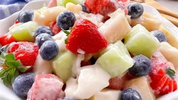 Creamy Fruit Salad Bowl