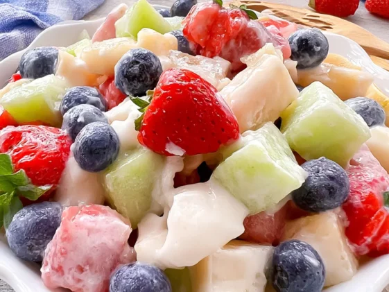 Creamy Fruit Salad Bowl