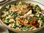 Creamy Lemon Chicken Skillet with Spinach & Peas