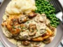 Creamy Mushroom Chicken Plated and Ready to Serve