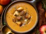 Creamy Roasted Apple Pumpkin Soup in a Bowl
