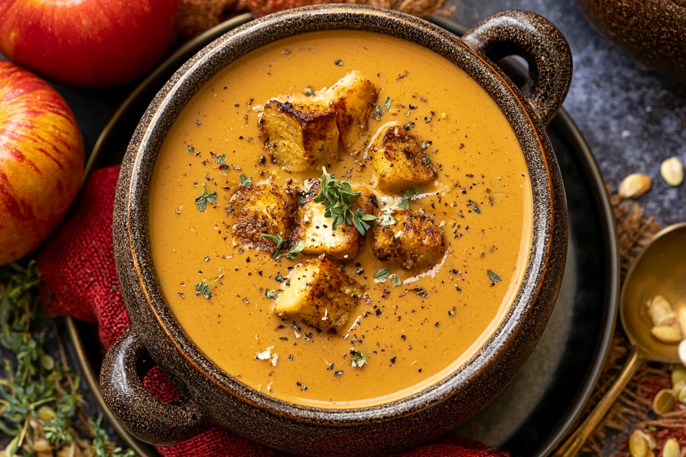 Creamy Roasted Apple Pumpkin Soup