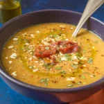Creamy Roasted Hatch Chile Soup in a Bowl