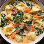 Creamy Sausage Tortellini Soup: A Comforting Delight 15 Creamy Sausage Tortellini Soup in a Bowl