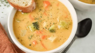 Creamy Vegetable Soup in a Bowl