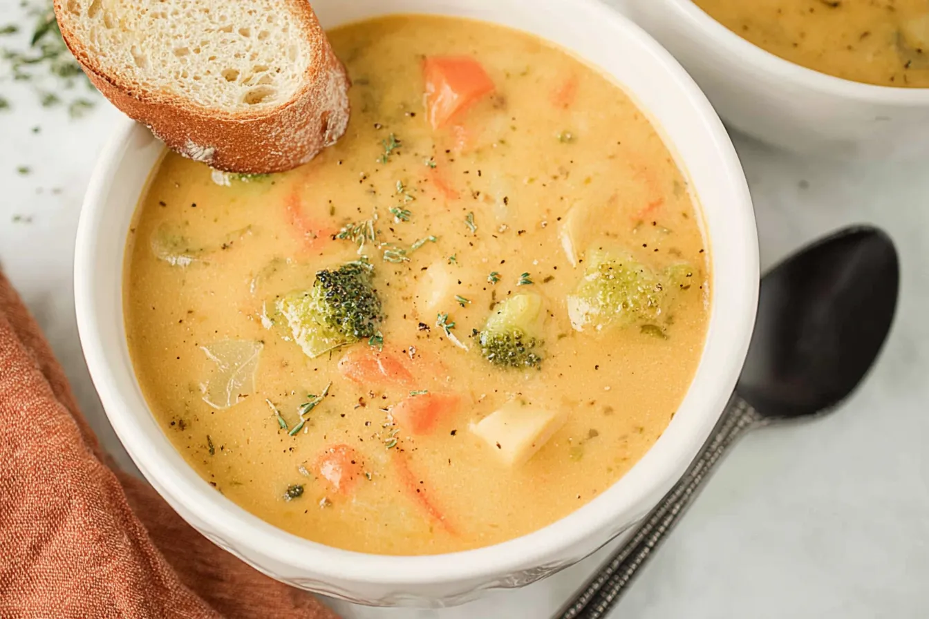 Creamy Vegetable Soup in a Bowl