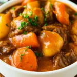 Delicious Crock Pot Beef Stew in a Rustic Bowl