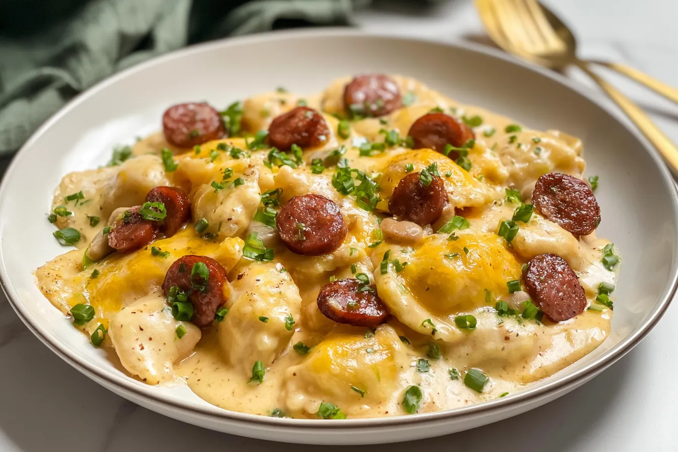 Crockpot Pierogi Casserole with Kielbasa: A Comforting Delight 4 Crockpot Pierogi Casserole with Kielbasa