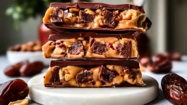 Date Snickers – 4‑Ingredient Healthy Treat on a Plate