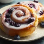 Delicious Fresh Huckleberry Cinnamon Rolls Ready to Enjoy