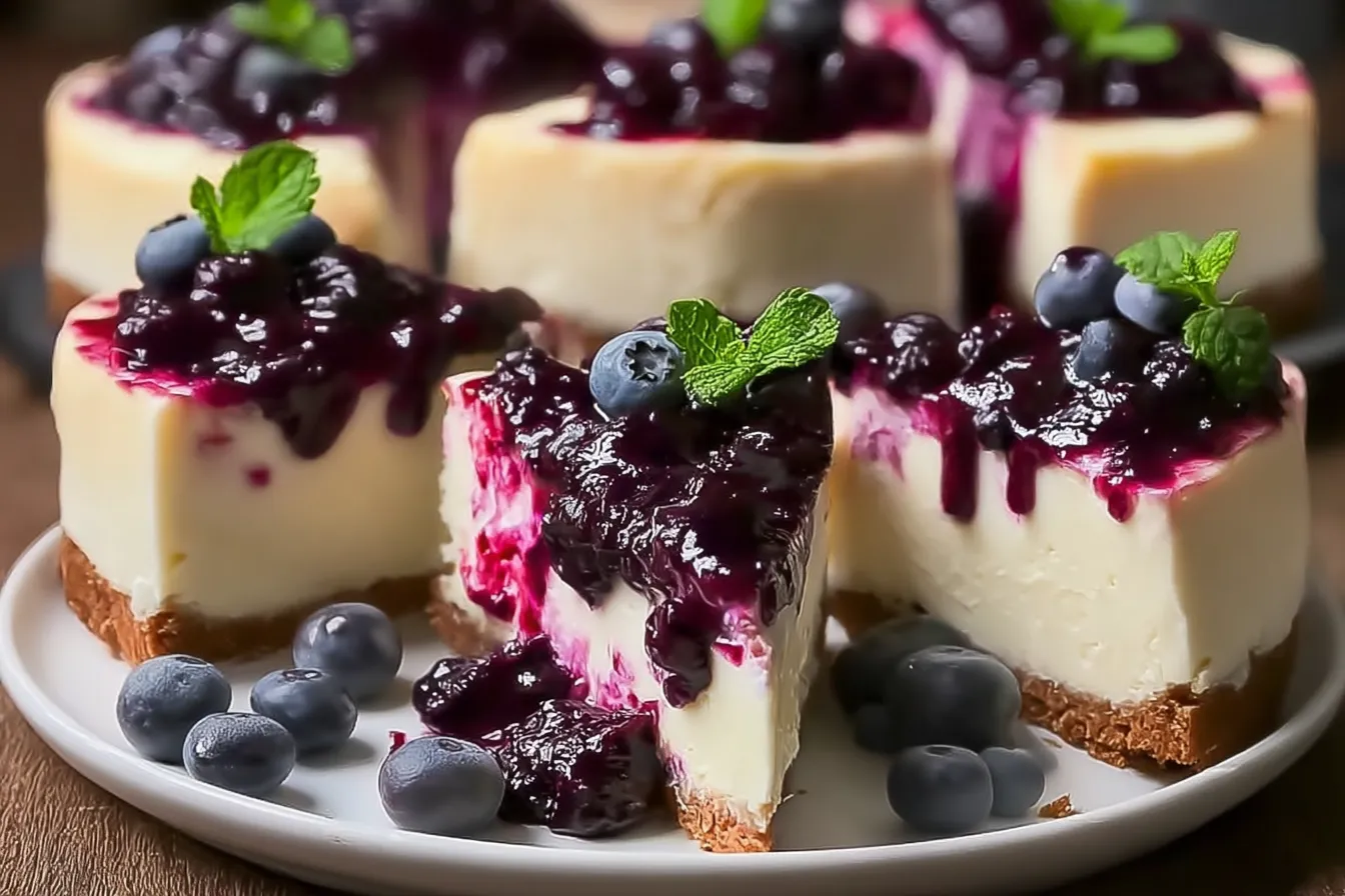 Delicious Huckleberry Cheesecake Ready to Serve