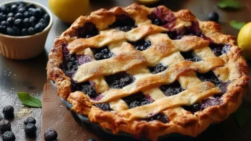 Delicious Huckleberry Pie Freshly Baked