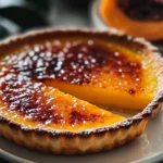 Delightful Japanese Sweet Potato Crème Brûlée Tart Close-Up