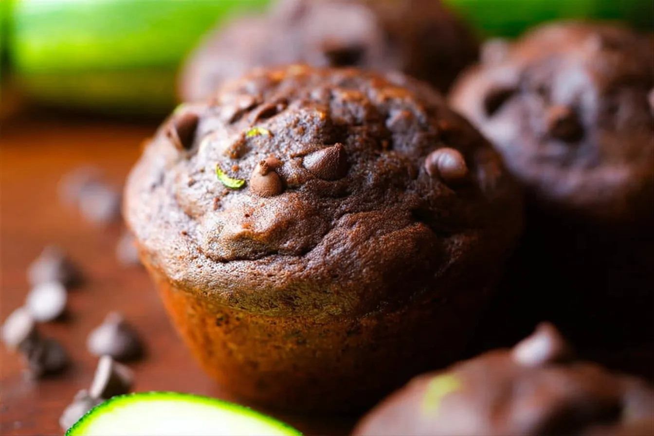 Double Chocolate Zucchini Muffins 