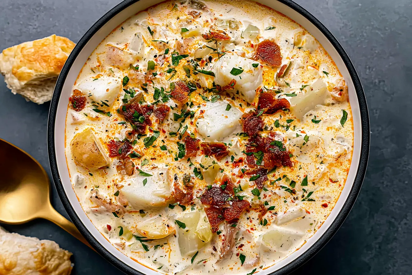 Delicious Easy Fish Chowder in a Bowl