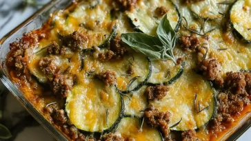 Delicious Easy Ground Beef Zucchini Casserole