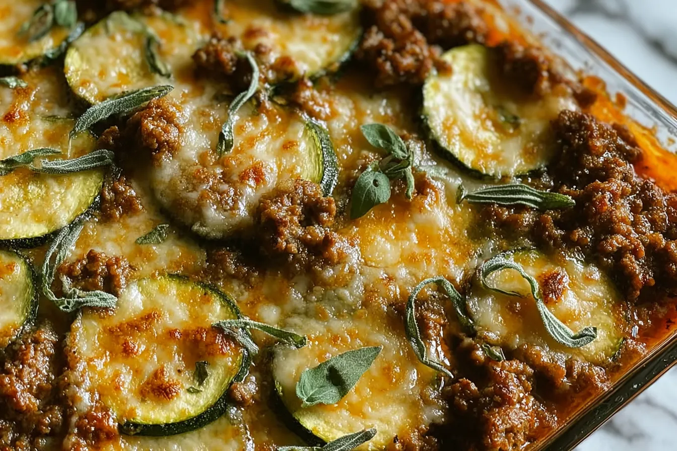 Easy Ground Beef Zucchini Casserole Recipe