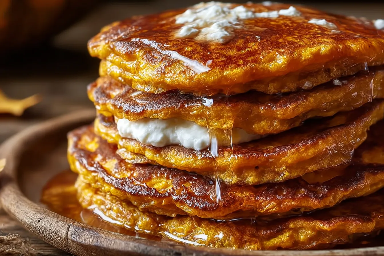 Fluffy Easy Pumpkin Pancakes with Cottage Cheese