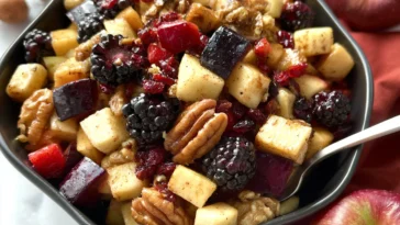 Vibrant Fall Fruit Salad Ready to Serve