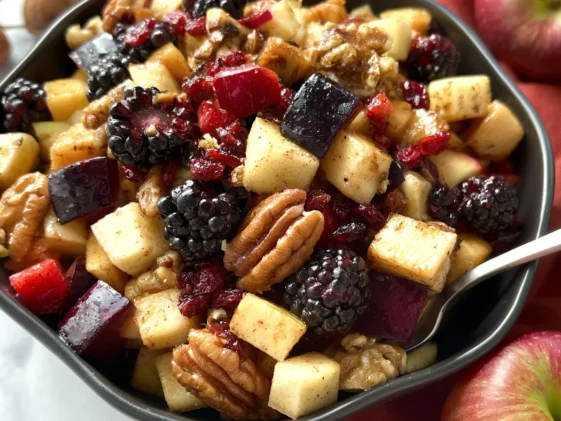 Vibrant Fall Fruit Salad Ready to Serve
