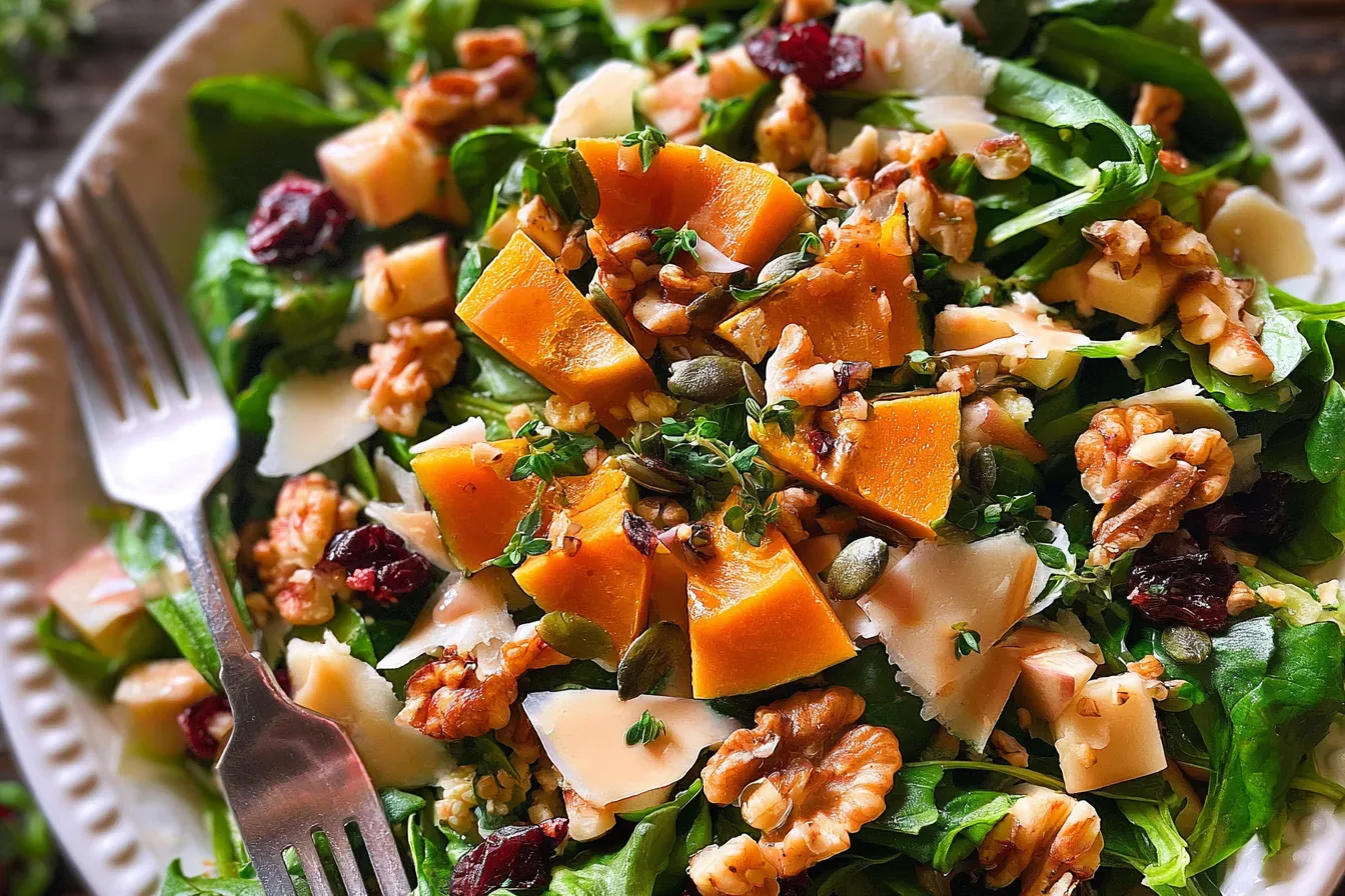 Fall Salad with Maple-Lime Dressing 