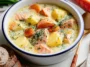 Finnish Salmon Soup (Lohikeitto) Served in a Bowl
