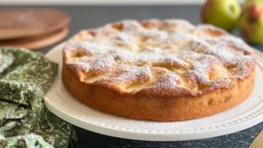 French Apple Cake Freshly Baked