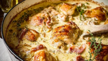 Savory French Chicken Casserole a la Normande