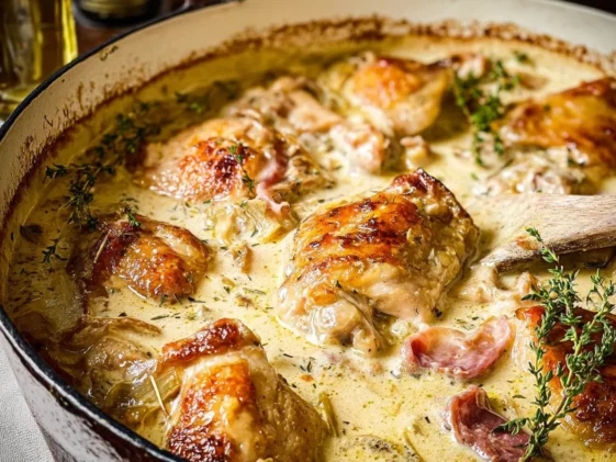 Savory French Chicken Casserole a la Normande