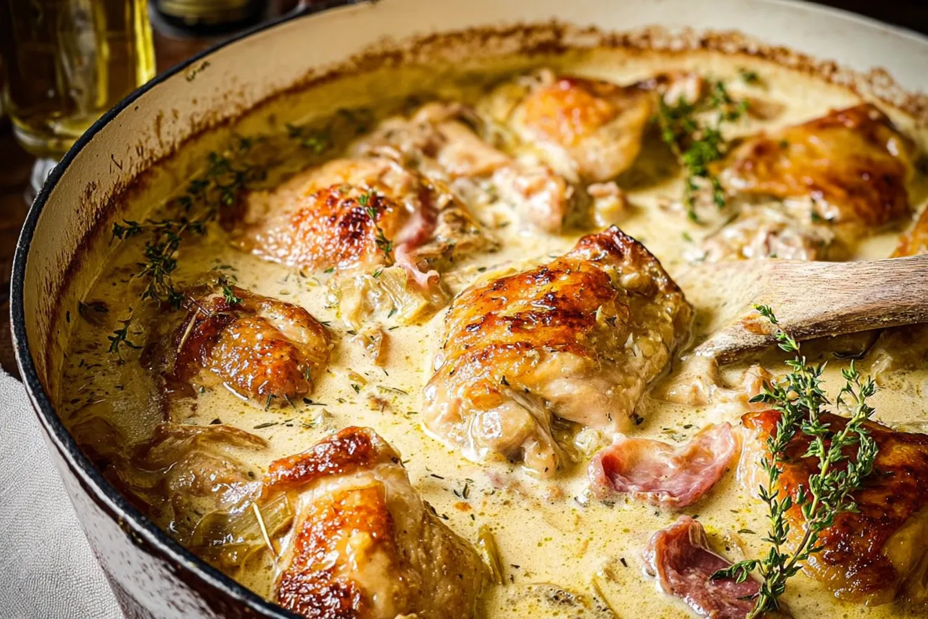 Savory French Chicken Casserole a la Normande