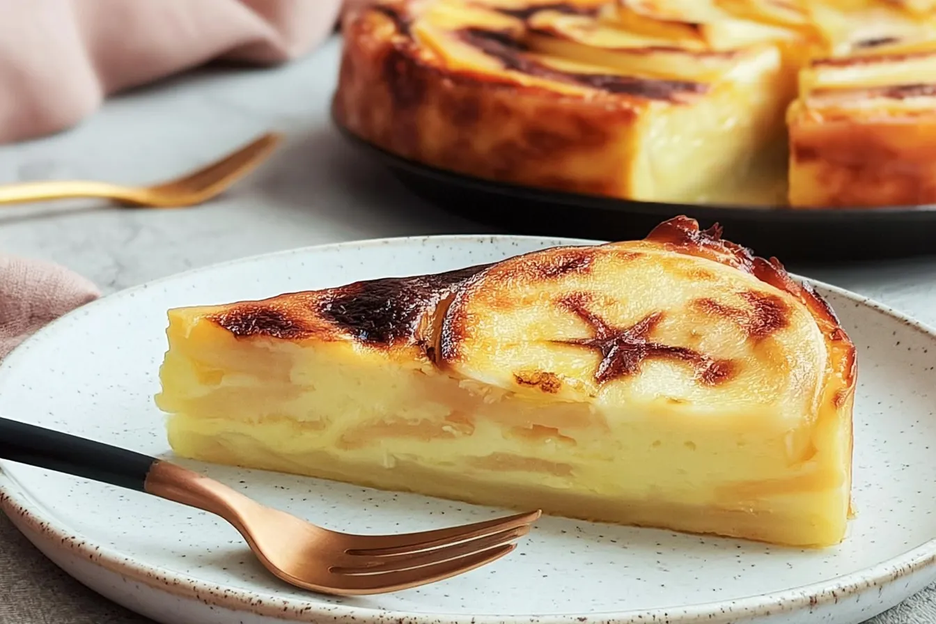French Custard Pie - with apples (Flan Parisien) Delight! 3 Freshly Baked French Custard Pie with Apples