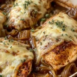 Savory French Onion Soup Chicken Bake with Melted Gruyère