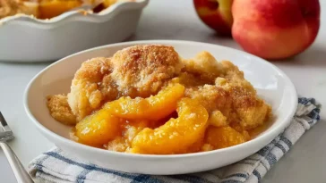 Fresh Southern Peach Cobbler Fresh Out of the Oven