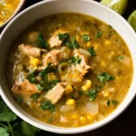 Delicious Green Chile Chicken Stew in a Bowl