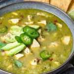 Green Chili Chicken Soup in a Bowl